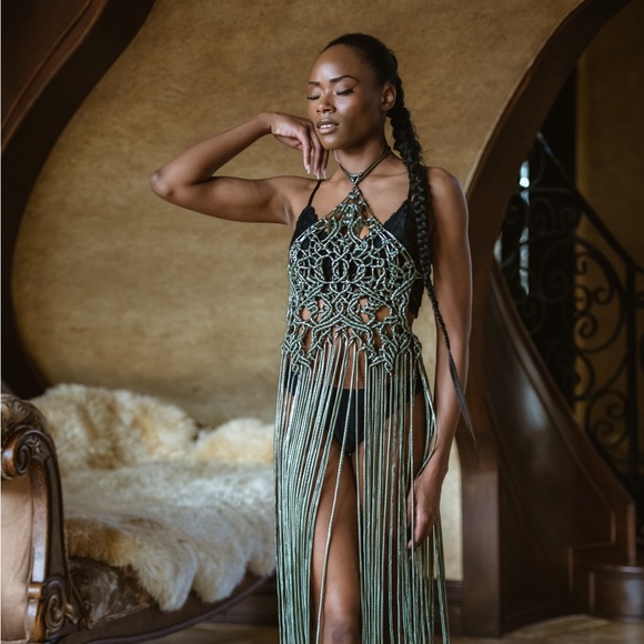 Handmade Macramé Dress - Picture 4 of 17